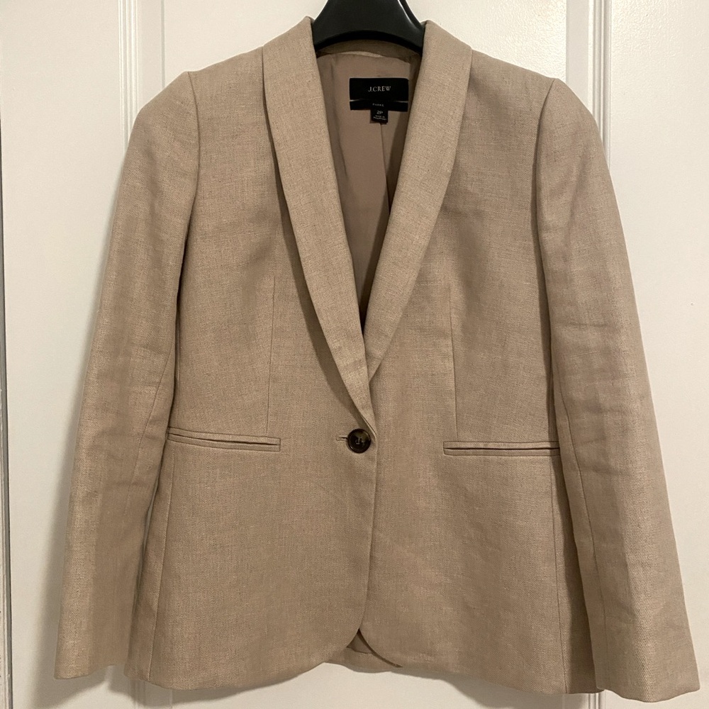 J. Crew Petite Parke Blazer, Flax, 2P